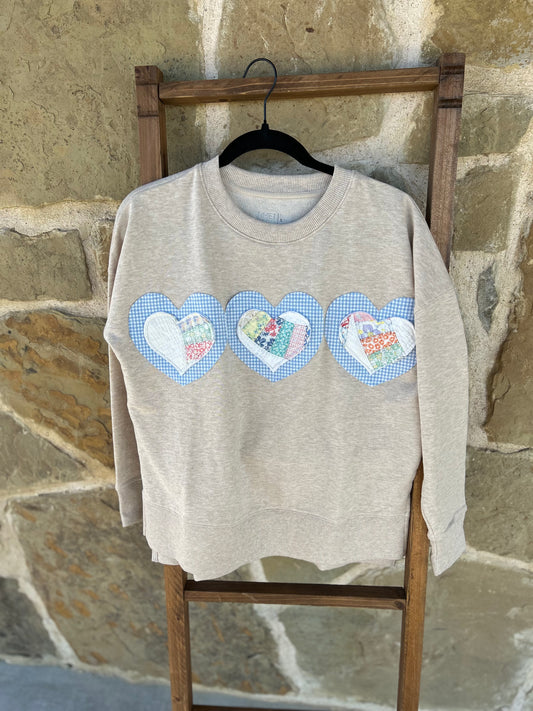 3 Patch Hearts Sweater